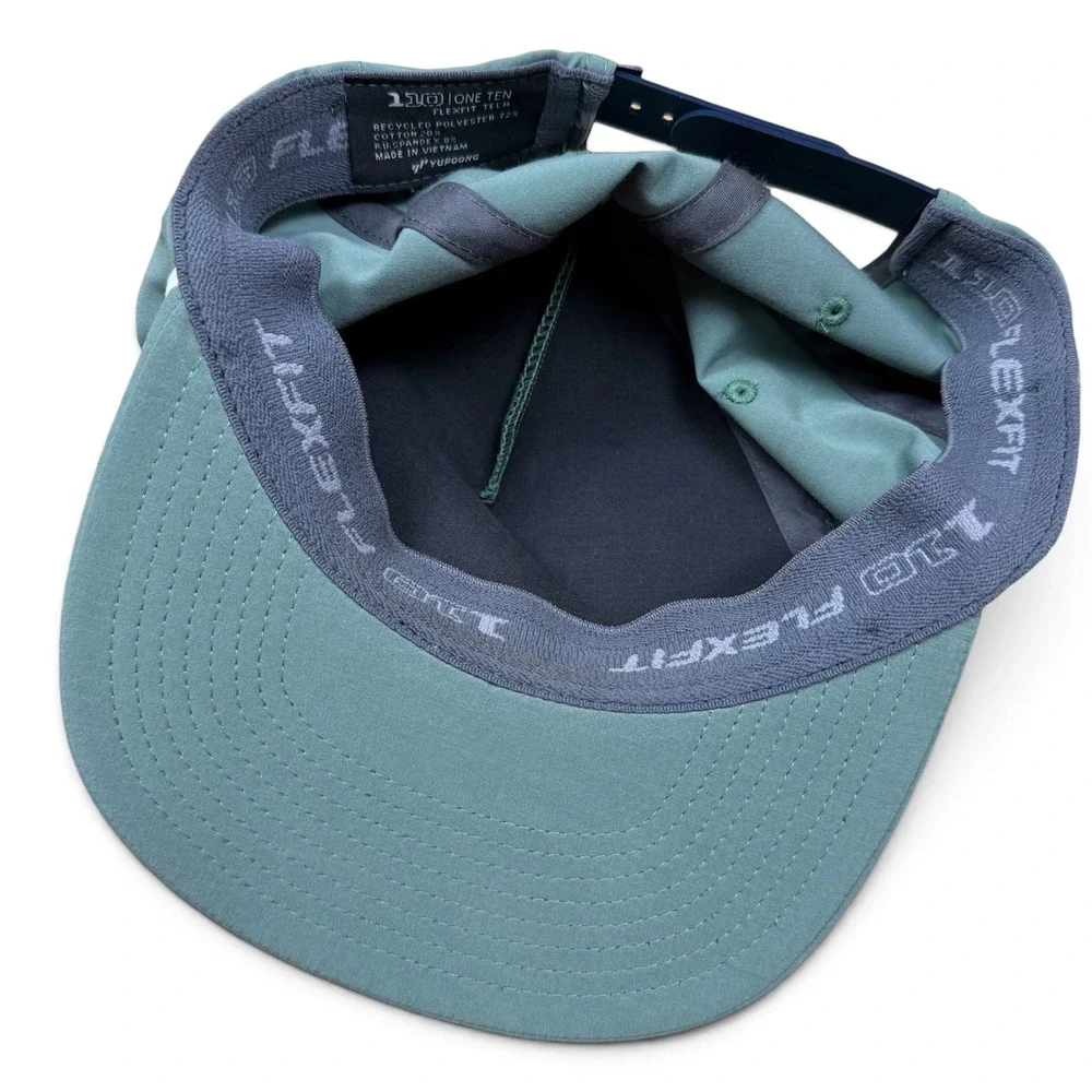 Puck Nerd TravisMathew Flexfit 110 Snapback Rope Hat Sage Green Hockey Graphic